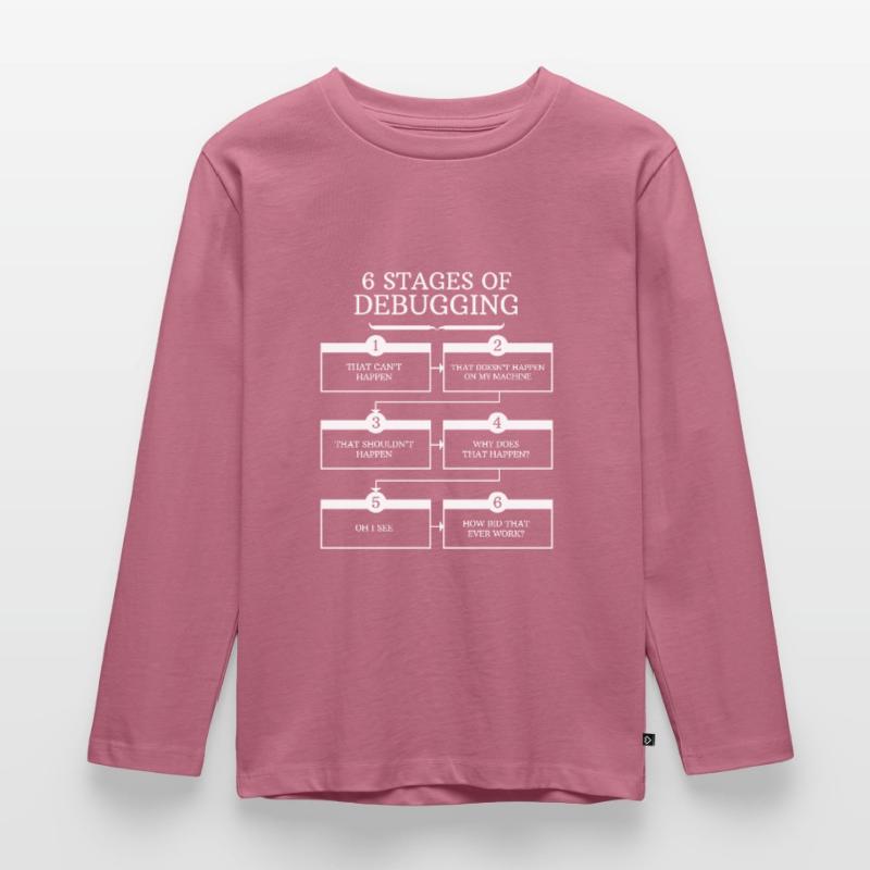 Debugging Programmierer Geschenk Programmieren Kinder Premium Bio Langarmshirt