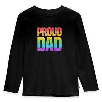 Vater - Kinder Premium Bio Langarmshirt - Schwarz - Vorne - AI Model Kid Male (0cm)
