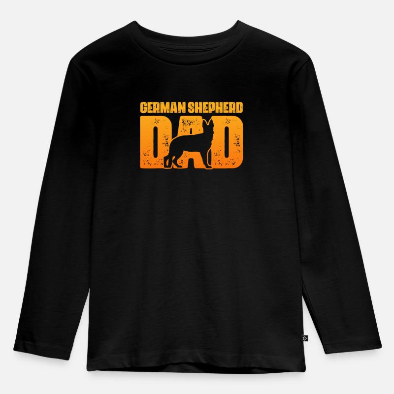 Schäferfader - Ekologisk långärmad premium-T-shirt barn - svart