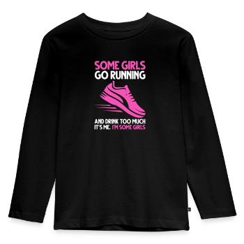 Run - Kids' Premium Longsleeve Shirt - black - Front - AI Model Kid Male (0cm)