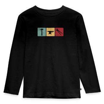 Blacksmith - Kids' Premium Longsleeve Shirt - black - Front - AI Model Kid Male (0cm)