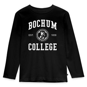Bochum College University College University - Kids' Premium Longsleeve Shirt - black - Front - AI Model Kid Male (0cm)