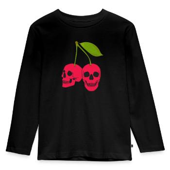 Cherry Cherry Tree Cherry Blossom Fruit Gift - Kids' Premium Longsleeve Shirt - black - Front - AI Model Kid Male (0cm)