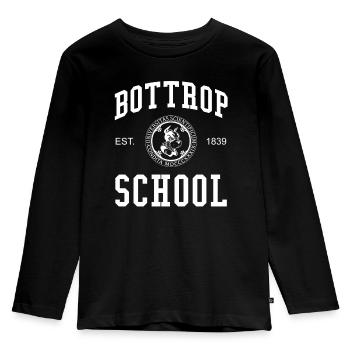 Bottrop School Universität Hochschule University - Kids' Premium Longsleeve Shirt - black - Front - AI Model Kid Male (0cm)