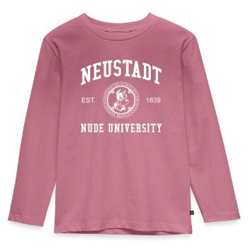 Neustadt Nude University College - Kids' Premium Longsleeve Shirt - mauve - Front - AI Model Kid Female (0cm)