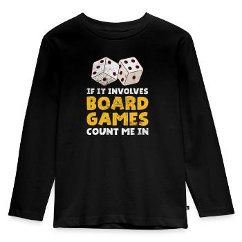 Board game - Kids' Premium Longsleeve Shirt - black - Front - AI Model Kid Male (0cm)