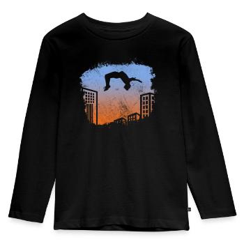 Backflip - T-shirt manches longues Premium Enfant - noir - Devant - AI Model Kid Male (0cm)