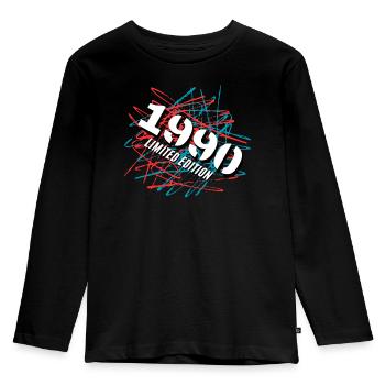 1990 Limited Edition - Kids' Premium Longsleeve Shirt - black - Front - AI Model Kid Male (0cm)