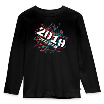2019 Limited Edition - Kinder Premium Bio Langarmshirt - Schwarz - Vorne - AI Model Kid Male (0cm)