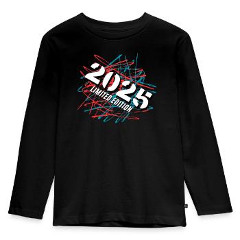 Édition limitée 2025 - T-shirt manches longues Premium Enfant - noir - Devant - AI Model Kid Male (0cm)