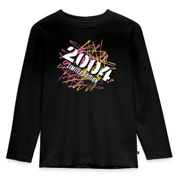 2004 Limited Edition - Kinder Premium Bio Langarmshirt - Schwarz - Vorne - AI Model Kid Male (0cm)