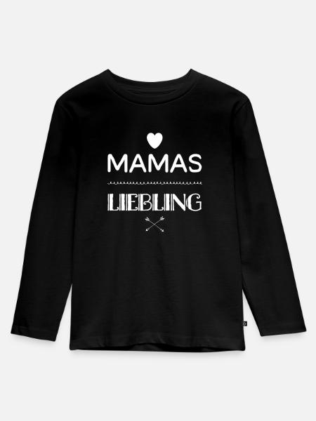 Mamas Liebling - Kinder Premium Bio Langarmshirt - Schwarz