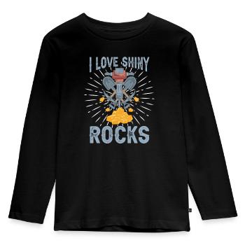 Prospectors Digging Treasure - Kids' Premium Longsleeve Shirt - black - Front - AI Model Kid Male (0cm)
