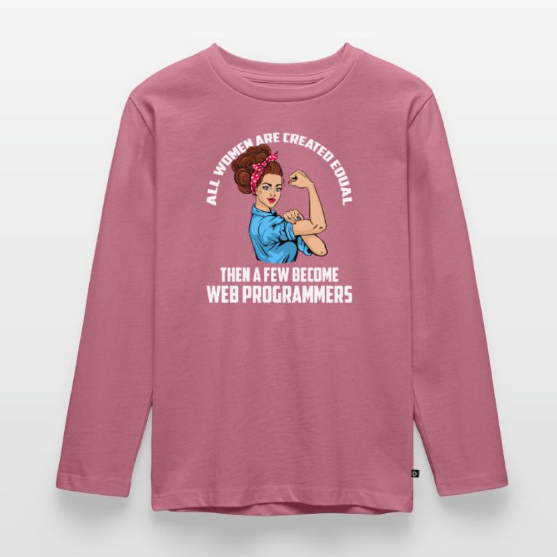 Developer Coder Programmer Female Kids' Premium Longsleeve Shirt