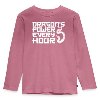 Année du Dragon 2024 - T-shirt manches longues Premium Enfant - mauve - Devant - AI Model Kid Female (0cm)
