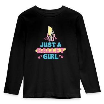 Ballet Balerina Just A Ballet Girl - T-shirt manches longues Premium Enfant - noir - Devant - AI Model Kid Male (0cm)