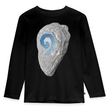 Pierre de foyer - T-shirt manches longues Premium Enfant - noir - Devant - AI Model Kid Male (0cm)