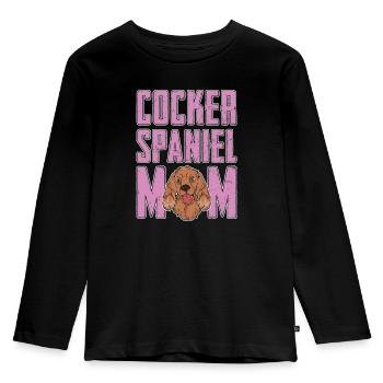 Cocker Spaniel Maman Fête des mères Cadeaux Chiens - T-shirt manches longues Premium Enfant - noir - Devant - AI Model Kid Male (0cm)
