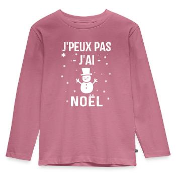 Je peux Pas j'ai noël - T-shirt manches longues Premium Enfant - mauve - Devant - AI Model Kid Female (0cm)