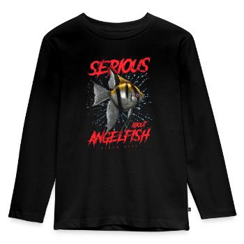 Serious About Discus Fish Since 1931 - Kids' Premium Longsleeve Shirt - black - Front - AI Model Kid Male (0cm)