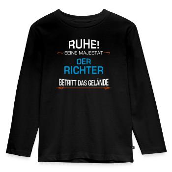Richter Beruf - Kinder Premium Bio Langarmshirt - Schwarz - Vorne - AI Model Kid Male (0cm)