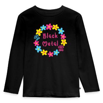 BLACK METAL - Kids' Premium Longsleeve Shirt - black - Front - AI Model Kid Male (0cm)