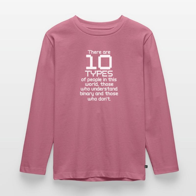 Binär Code Programmierer Computer Nerd Geschenk Kinder Premium Bio Langarmshirt