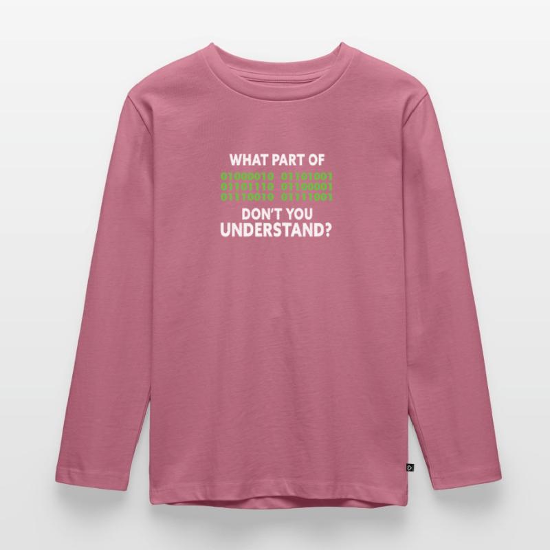 Programmierer Compuer Nerd Coder Software Geschenk Kinder Premium Bio Langarmshirt