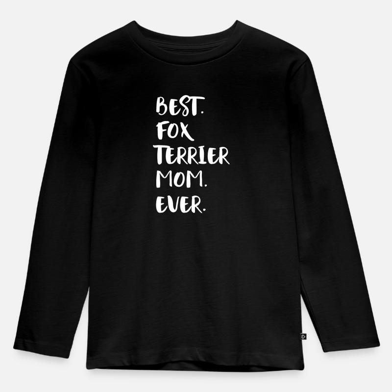 Fox Terrier Fox Terrier - Maglia a maniche lunghe ecologica premium per bambini - nero