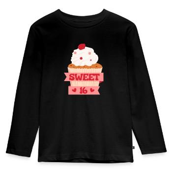 Doux 16 - T-shirt manches longues Premium Enfant - noir - Devant - AI Model Kid Male (0cm)