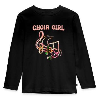 Chanteurs de chœur - T-shirt manches longues Premium Enfant - noir - Devant - AI Model Kid Male (0cm)