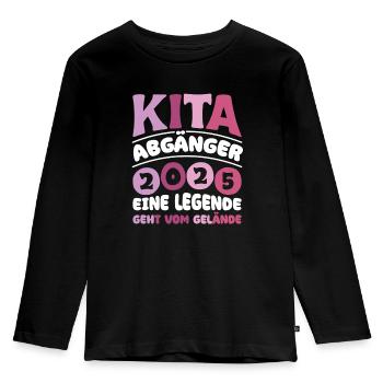 Daycare graduate: 2025 a legend leaves the site - Kids' Premium Longsleeve Shirt - black - Front - AI Model Kid Male (0cm)