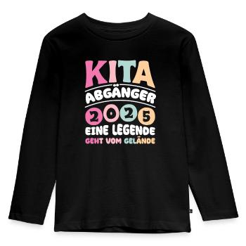 Daycare graduate: 2025 a legend leaves the site - Kids' Premium Longsleeve Shirt - black - Front - AI Model Kid Male (0cm)