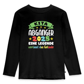 Daycare graduate: 2025 a legend leaves the - Kids' Premium Longsleeve Shirt - black - Front - AI Model Kid Male (0cm)