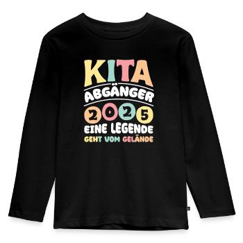 Daycare graduate: 2025 a legend leaves the site - Kids' Premium Longsleeve Shirt - black - Front - AI Model Kid Male (0cm)