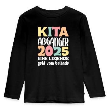 Kindergarten Farewell Hello School, I'm ready! - Kids' Premium Longsleeve Shirt - black - Front - AI Model Kid Male (0cm)