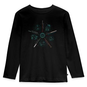 Harry Potter Expecto Patronum - Kinder Premium Bio Langarmshirt - Schwarz - Vorne - AI Model Kid Male (0cm)