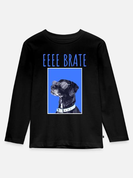 EEE BRATE MAJICA - Kinder Premium Bio Langarmshirt - Schwarz