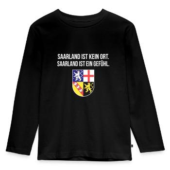 Saarland Retro Vintage Design - Kinder Premium Bio Langarmshirt - Schwarz - Vorne - AI Model Kid Male (0cm)
