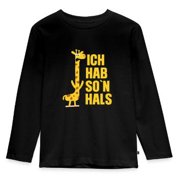 I have so'n neck - Kids' Premium Longsleeve Shirt - black - Front - AI Model Kid Male (0cm)