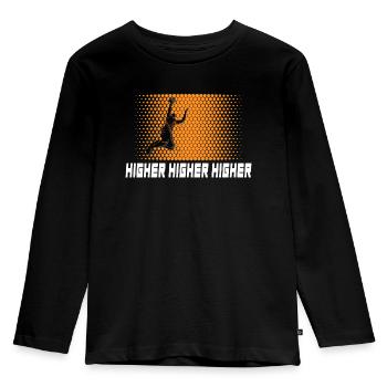 Basketball « Dunking-Hero » jeu de basket-ball - T-shirt manches longues Premium Enfant - noir - Devant - AI Model Kid Male (0cm)