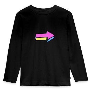 Flèche - T-shirt manches longues Premium Enfant - noir - Devant - AI Model Kid Male (0cm)
