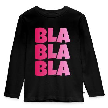 BLA BLA BLA STUPID GESCHWAETZ - Kids' Premium Longsleeve Shirt - black - Front - AI Model Kid Male (0cm)