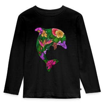Exotic Garden - Kinder Premium Bio Langarmshirt - Schwarz - Vorne - AI Model Kid Male (0cm)