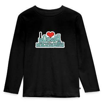Bosnie Burek Bosnie-Herzégovine patriotique - T-shirt manches longues Premium Enfant - noir - Devant - AI Model Kid Male (0cm)
