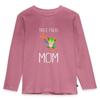 Agalychnis Callidryas Red Eyed Tree Frog - Kids' Premium Longsleeve Shirt - mauve - Front - AI Model Kid Female (0cm)