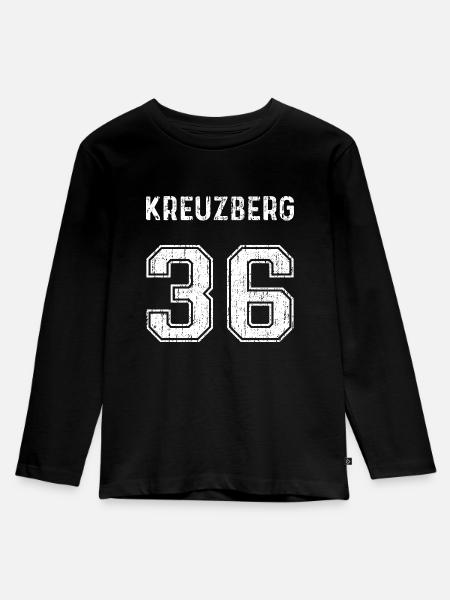 Kreuzberg 36 - Kinder Premium Bio Langarmshirt - Schwarz