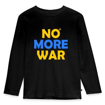 No more war - Kids' Premium Longsleeve Shirt - black - Front - AI Model Kid Male (0cm)