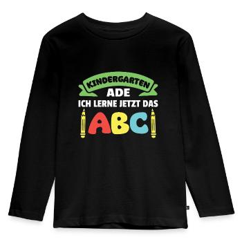 Kindergarten Farewell Hello School, I'm ready! - Kids' Premium Longsleeve Shirt - black - Front - AI Model Kid Male (0cm)