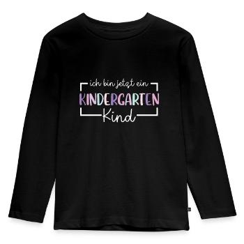 I'm now a kindergarten child 2024 - Kids' Premium Longsleeve Shirt - black - Front - AI Model Kid Male (0cm)